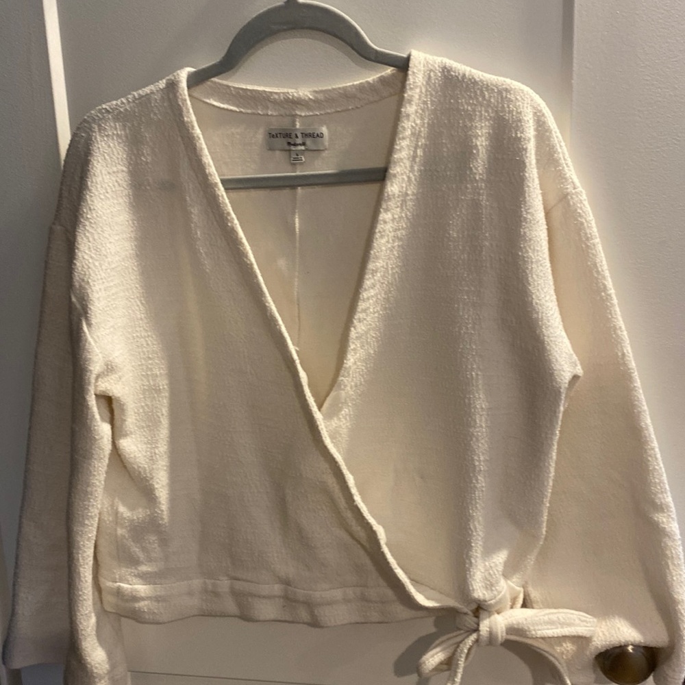 Madewell cream top. Size large excellent condition.